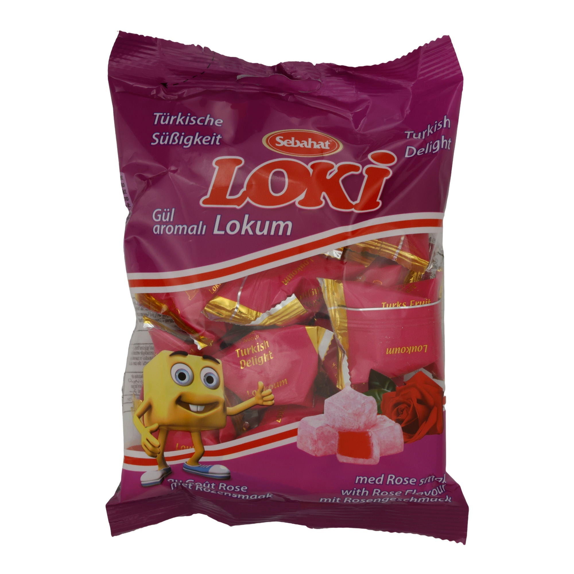 Lokum Loki Gül Aromalı | Süßigkeit | Turkish Delight mit Rosengeschmack | 200 g SEBAHAT
